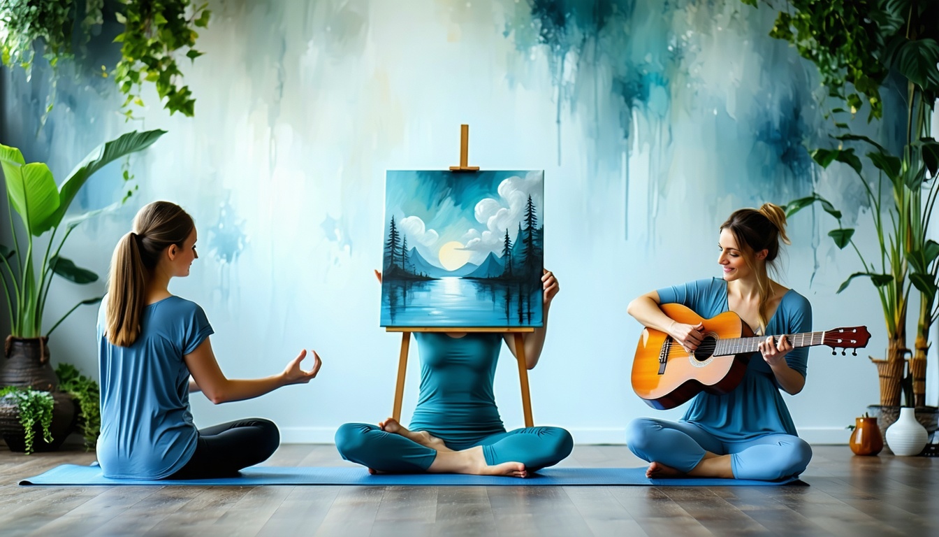 yoga art therapy music therapy